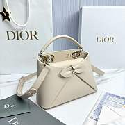 Mini Dior Cigale Bag Shiny Supple Calfskin Off White - 21.5x7.5x15cm - 5