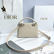Mini Dior Cigale Bag Shiny Supple Calfskin Off White - 21.5x7.5x15cm - 3