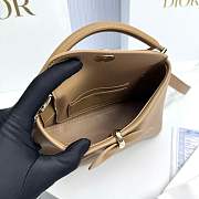 Mini Dior Cigale Bag Shiny Supple Calfskin Brown - 21.5x7.5x15cm - 6