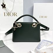 Mini Dior Cigale Bag Shiny Supple Calfskin Green - 21.5x7.5x15cm - 6
