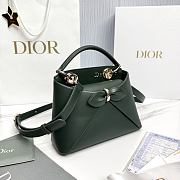 Mini Dior Cigale Bag Shiny Supple Calfskin Green - 21.5x7.5x15cm - 5