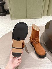 Dior Bolt Ankle Boot Cognac Brown Suede Calfskin - 2