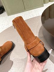 Dior Bolt Ankle Boot Cognac Brown Suede Calfskin - 4
