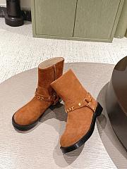 Dior Bolt Ankle Boot Cognac Brown Suede Calfskin - 3