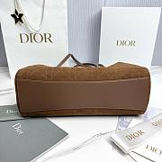 Medium Dior Promenade Shopping Bag Marron Bobby Flat Cannage Suede Calfskin - 37x28x14cm - 2