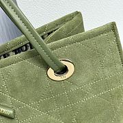 Medium Dior Promenade Shopping Bag Marron Khaki Flat Cannage Suede Calfskin - 37x28x14cm - 2