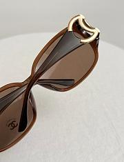 Chanel 6014 Interlocking CC Logo Square Sunglasses Brown Gold - 3