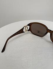 Chanel 6014 Interlocking CC Logo Square Sunglasses Brown Gold - 4