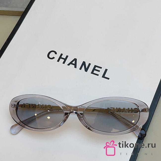 Chanel Oval Sunglasses Acetate & Metal and Light Grey CH5565 - 1