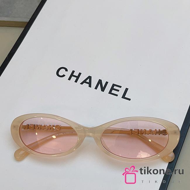 Chanel Oval Sunglasses Acetate & Metal and Beige CH5565 - 1