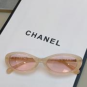Chanel Oval Sunglasses Acetate & Metal and Beige CH5565 - 2