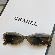Chanel Oval Sunglasses Acetate & Metal and Olive Dark Brown CH5565 - 1
