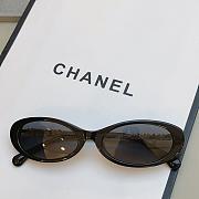 Chanel Oval Sunglasses Acetate & Metal and Black Gray CH5565 - 1