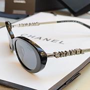 Chanel Oval Sunglasses Acetate & Metal and Black Gray CH5565 - 5