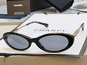 Chanel Oval Sunglasses Acetate & Metal and Black Gray CH5565 - 3