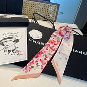 Chanel Slim Bandeau Silk Twill Ecru & Multicolor - 160x6cm - 1