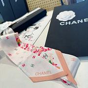 Chanel Slim Bandeau Silk Twill Ecru & Multicolor - 160x6cm - 5
