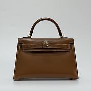 Hermes Kelly 19 Box Leather Gold Hardware Gold - 20x13x6cm - 2