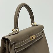 Hermes Kelly 25 Togo Leather Gold Hardware Elephant Grey - 25x17x7cm - 2