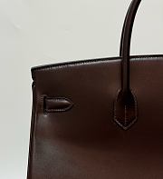 Hermes Birkin 40 Box Leather Gold Hardware Chocolate - 40x30x21cm - 2