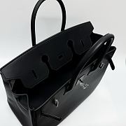 Hermes Birkin 35 Box Leather Ruthenium Hardware So Black - 35x25x18cm - 6
