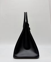 Hermes Birkin 35 Box Leather Ruthenium Hardware So Black - 35x25x18cm - 5