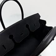 Hermes Birkin 35 Box Leather Ruthenium Hardware So Black - 35x25x18cm - 3