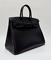 Hermes Birkin 35 Box Leather Ruthenium Hardware So Black - 35x25x18cm - 4