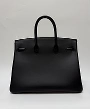 Hermes Birkin 35 Box Leather Ruthenium Hardware So Black - 35x25x18cm - 2
