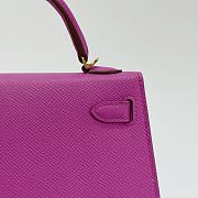 Hermes Kelly 19 Epsom Leather Gold Hardware Fuchsia - 20x13x6cm - 2