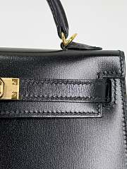 Hermes Kelly 19 Box Leather Gold Hardware Black - 20x13x6cm - 2