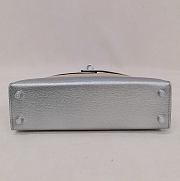 Hermes Kelly 19 Metallic Chèvre Chamkila Leather Palladium Hardware Silver - 20x13x6cm - 4