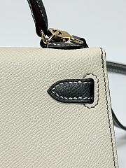 Hermes Kelly 19 Epsom Leather Gold Hardware Milkshake White/Gray - 20x13x6cm - 6