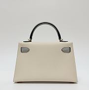 Hermes Kelly 19 Epsom Leather Gold Hardware Milkshake White/Light Gray - 20x13x6cm - 3