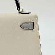 Hermes Kelly 19 Epsom Leather Gold Hardware Milkshake White/Light Gray - 20x13x6cm - 6