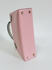 Hermes Kelly 19 Chèvre Leather Silver Hardware Sakura Pink/Pearl Grey - 20x13x6cm - 5