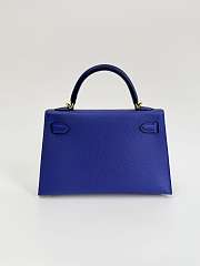 Hermes Kelly 19 Epsom Leather Gold Hardware Blue - 20x13x6cm - 6