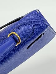 Hermes Kelly 19 Epsom Leather Gold Hardware Blue - 20x13x6cm - 5