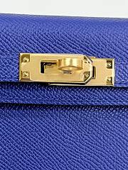 Hermes Kelly 19 Epsom Leather Gold Hardware Blue - 20x13x6cm - 3