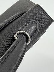 Hermes Kelly 19 Epsom Leather Silver Hardware Black - 20x13x6cm - 6