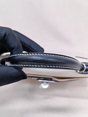 Hermes Kelly 19 Chèvre Leather Silver Hardware White/Black - 20x13x6cm - 4