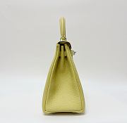 Hermes Kelly 25 Togo Leather Silver Hardware Chick Yellow - 25x17x7cm - 6