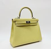 Hermes Kelly 25 Togo Leather Silver Hardware Chick Yellow - 25x17x7cm - 5