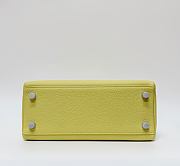 Hermes Kelly 25 Togo Leather Silver Hardware Chick Yellow - 25x17x7cm - 3