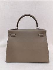 Hermes Kelly 28 Epsom Leather Silver Hardware Etaupe - 28x22x11.5cm - 4
