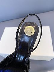 YSL Folie Slingback Pumps In Smooth Leather And Faux-Python Black 7.5cm - 2