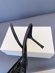 YSL Folie Slingback Pumps In Smooth Leather And Faux-Python Black 7.5cm - 4