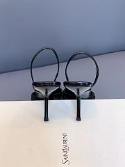 YSL Folie Slingback Pumps In Smooth Leather And Faux-Python Black 7.5cm - 6