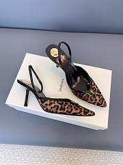YSL Folie Slingback Pumps In Leopard Grosgrain 7.5cm - 1