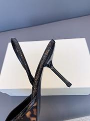 YSL Folie Slingback Pumps In Leopard Grosgrain 7.5cm - 3